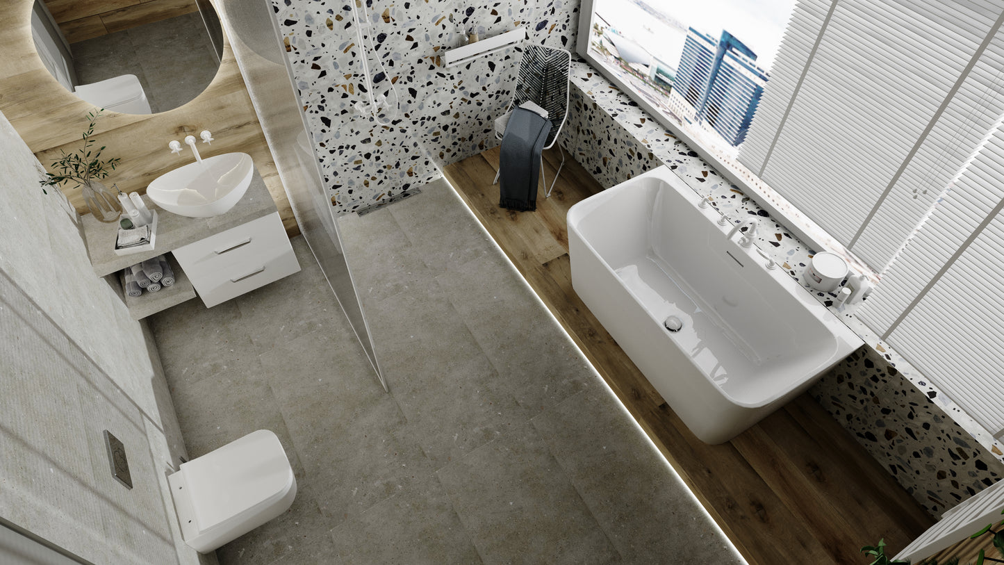 Baignoire sur pieds suspendue Mensola 1700
